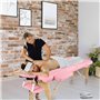 Higliocas Table de Massage Pliante Esthetique: 2 Zones Bois Lit de Massage pour Physiothérapie Tatouage et Spa