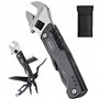 Clé à Molette Clé à Bout Ouvert Multifonction Outil à Main Cadeaux pour Hommes Papa 11 en 1 Outil d'Urgence avec Pince Couteau S