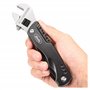 Clé à Molette Clé à Bout Ouvert Multifonction Outil à Main Cadeaux pour Hommes Papa 11 en 1 Outil d'Urgence avec Pince Couteau S