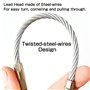 Akuoly Tire fil électriques 20M 6,0mm Diamètre Kit rétractable d’installation pour Cable et rallonge en acier spiralé flexible