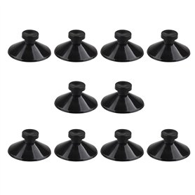 HALJIA Lot de 10 ventouses en Caoutchouc pour Aquarium Noir 27 mm
