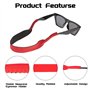 Surplex Paquet de 6 paires de cordons élastiques en néoprène avec cordon de retenue pour lunettes de sport et soleil, étui