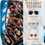 Surplex Paquet de 6 paires de cordons élastiques en néoprène avec cordon de retenue pour lunettes de sport et soleil, étui