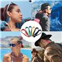 Surplex Paquet de 6 paires de cordons élastiques en néoprène avec cordon de retenue pour lunettes de sport et soleil, étui