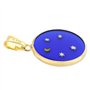 Glass Of Venice Petit Pendentif Millefiori Nuit étoilée dans Un Cadre plaqué Or 18 mm