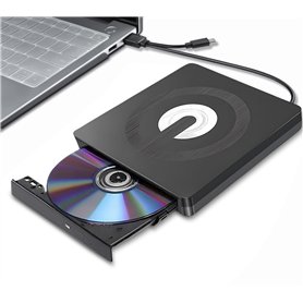 XIAOXIN Lecteur CD/DVD Externe USB 3.0 et Type C Portable CD-R/-RW Drive
