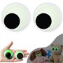 YouXiaor Grand Yeux Mobiles Autocollants Adhésifs en Plastique Yeux Mobiles Ronds Noirs Loisirs Créatifs Lumineux Dans la Nuit A