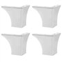 AKOLAFE Lot de 4 pieds de meubles en métal - 10 cm - Argenté - Charge lourde : 600 kg - Pieds de canapé avec vis en acier inoxyd