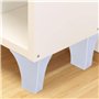 AKOLAFE Lot de 4 pieds de meubles en métal - 10 cm - Argenté - Charge lourde : 600 kg - Pieds de canapé avec vis en acier inoxyd