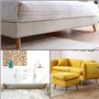 MIVIDE Lot de 4 Pieds de Canapé Bois Massif de 20 CM, Pieds de Meuble en Bois de Rechange avec Plaques de Montage et Vis pour Ca