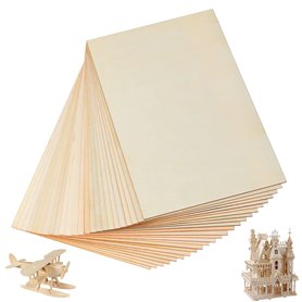 24 pièces de panneaux de bois 300 x 200 x 2mm Panneaux de bois pour le bricolage