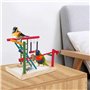 RjcdOPL Aire de Jeux pour Oiseaux en Bois, Terrain de Jeux pour Perroquet avec Balançoire, Échelle d'escalade et Perchoir
