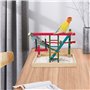 RjcdOPL Aire de Jeux pour Oiseaux en Bois, Terrain de Jeux pour Perroquet avec Balançoire, Échelle d'escalade et Perchoir