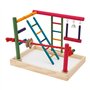 RjcdOPL Aire de Jeux pour Oiseaux en Bois, Terrain de Jeux pour Perroquet avec Balançoire, Échelle d'escalade et Perchoir