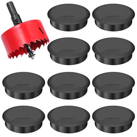 Lectorias 10Pcs Passe Cable Bureau 60 mm