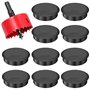 Lectorias 10Pcs Passe Cable Bureau 60 mm