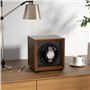 Newaner Remontoir Montre Automatique avec Moteur Silencieux, 2 Modes réglage, carré Couleur Noyer boîte avec Port Charge USB et 