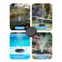 Fontaine Solaire, 3.5W Fontaine Solaire Exterieure de Jardin, Fontaine Solaire pour Bassin avec 8 Buses et 7 Lumières LED Coloré