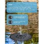 Fontaine Solaire, 3.5W Fontaine Solaire Exterieure de Jardin, Fontaine Solaire pour Bassin avec 8 Buses et 7 Lumières LED Coloré