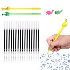 Lot de 20 recharges de stylo magique pour livre d'écriture invisible avec aide à l'écriture pour enfants d'âge préscolaire