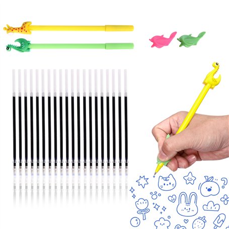 Lot de 20 recharges de stylo magique pour livre d'écriture invisible avec aide à l'écriture pour enfants d'âge préscolaire
