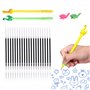 Lot de 20 recharges de stylo magique pour livre d'écriture invisible avec aide à l'écriture pour enfants d'âge préscolaire