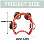 Lot de 4 tambourins portables à double rangée portables montables et légers en demi-lune pour musiciens, chanteurs et groupes