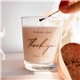 SINCERO HOME Bougie Parfumée 'Thank you' – Cire de Soja, Parfum Chocolat, Écologique, Faite à la Main, Parfaite pour Exprimer la