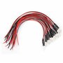 10Pcs 12v 5mm 20cm 0.06W Câble de Lumière de LED Diode Électroluminescente Filaire Multicolore (Blanc)