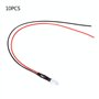 10Pcs 12v 5mm 20cm 0.06W Câble de Lumière de LED Diode Électroluminescente Filaire Multicolore (Blanc)