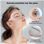 Tuocal Masque de Nuit 100% Occultant pour Hommes & Femmes, 3D Masque de Sommeil Zero Pression-Design Bloque la Lumière pour Dorm