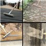 Balai Métallique 30cm avec Prise pour Manche en Bois, Balai de Jardin en Métal pour Enlever la Mousse du Jardin, Mauvaises Herbe