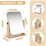 Bois Transparent Haut Miroir Petit Miroir Sur Pied à 360 ° Miroire Miroir de Table Rotatif à 360 Degrés Miroir a Poser Haut Miro