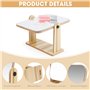 Bois Transparent Haut Miroir Petit Miroir Sur Pied à 360 ° Miroire Miroir de Table Rotatif à 360 Degrés Miroir a Poser Haut Miro