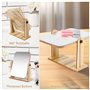 Bois Transparent Haut Miroir Petit Miroir Sur Pied à 360 ° Miroire Miroir de Table Rotatif à 360 Degrés Miroir a Poser Haut Miro