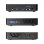 MINIS FORUM Mini PC sans Ventilateurr Celeron N4020 (jusqu'à 2,8 GHz) 4 Go DDR4 / 64 Go eMMC Mini Ordinateur Port HDMI et VGA 2,