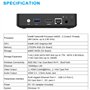 MINIS FORUM Mini PC sans Ventilateurr Celeron N4020 (jusqu'à 2,8 GHz) 4 Go DDR4 / 64 Go eMMC Mini Ordinateur Port HDMI et VGA 2,