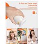 Yaourtière 8 Pots, 180ml Pot en Verre avec Couvercle, Yaourtière avec Écran Numérique, Thermostat Réglable et Minuterie, Arrêt A
