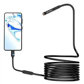 1080P Caméra d'inspection de Serpent Endoscopique Type C Endoscopique WiFi avec 6 Lumières LED pour Smartphones Android et iOS