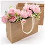 Lot de 8 sacs cadeaux en papier kraft épais marron avec poignées larges - Sacs de courses réutilisables pour fêtes d'anniversair