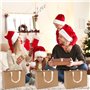 Lot de 8 sacs cadeaux en papier kraft épais marron avec poignées larges - Sacs de courses réutilisables pour fêtes d'anniversair