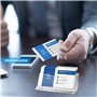Porte-cartes de Visite Transparent,Acrylique Présentoir de Carte de Visite Organisateur,Transparent Support Cartes de visite, Po