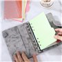 A6 Recharge Papier 6 Trous de Remplissage Insère du Papier Avec 5 Couleurs Intercalaire et pochettes de classeur pour Carnet, Pl