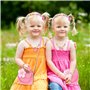 Sac a Main Bijoux Enfants Fille, Pinces à Cheveux Set Arc-en-Ciel Collier Bracelet Boucle d'oreille Bagues, Floral Sac en Peluch