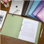 Classeur à Anneaux Format A4, 2 Anneaux Ronds A4 en Plastique Souple Translucide Pour Pochettes Perforées et Présentation, Organ
