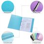 Classeur à Anneaux Format A4, 2 Anneaux Ronds A4 en Plastique Souple Translucide Pour Pochettes Perforées et Présentation, Organ