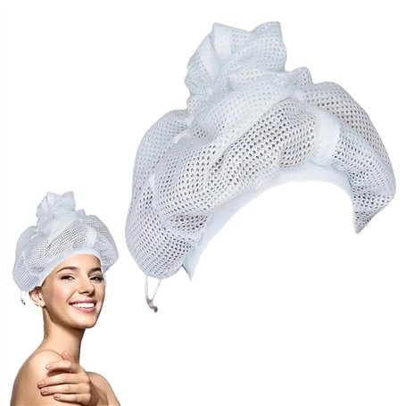 Ellxen Bonnet de plopping en maille pour sécher les cheveux bouclés