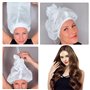 Ellxen Bonnet de plopping en maille pour sécher les cheveux bouclés, filet de plopping avec cordon de serrage, filet réutilisabl