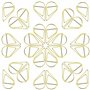 JRSHIRLEYLTD Lot de 210 trombones dorés en forme de goutte d'eau