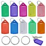 Lot de 30 porte-clés inscriptibles - Pour écrire - Avec étiquettes en papier vierges - Pour clés